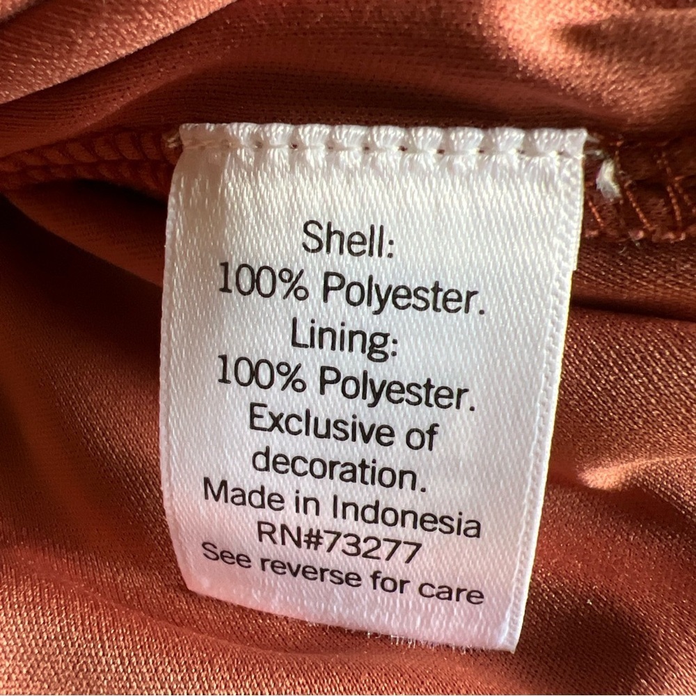 NINE WEST M RUST ORANGE BLACK IKAT LEOPARD PLEAT SMOCKED RUFFLE TANK TOP NWT - Picture 13 of 14